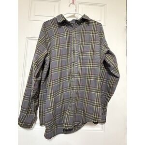 Vintage Oakton Limited Tall Size Large Button Down Gray‎ Shirt Long Sleeve